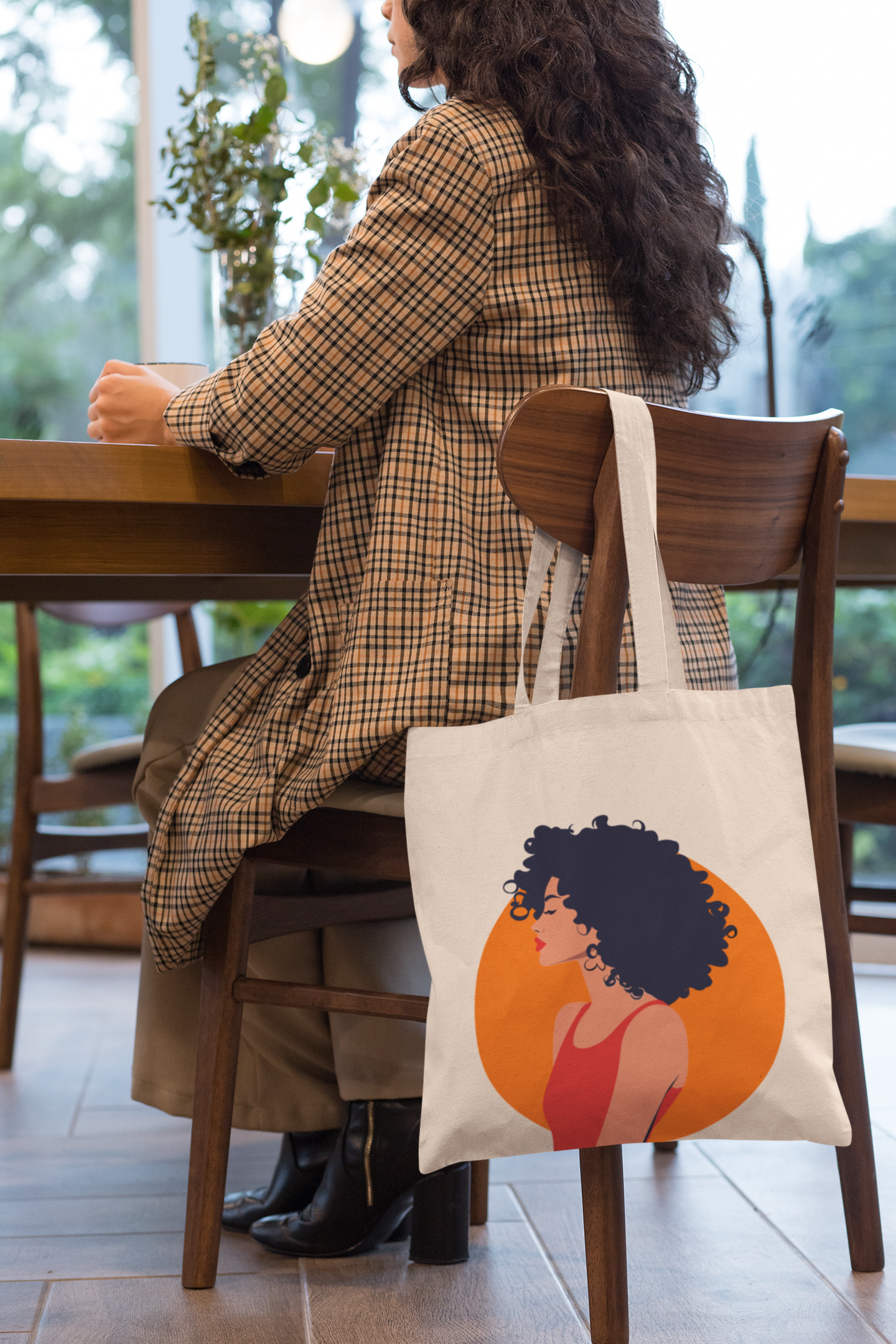 Afro Diva Cotton Canvas Tote Bag