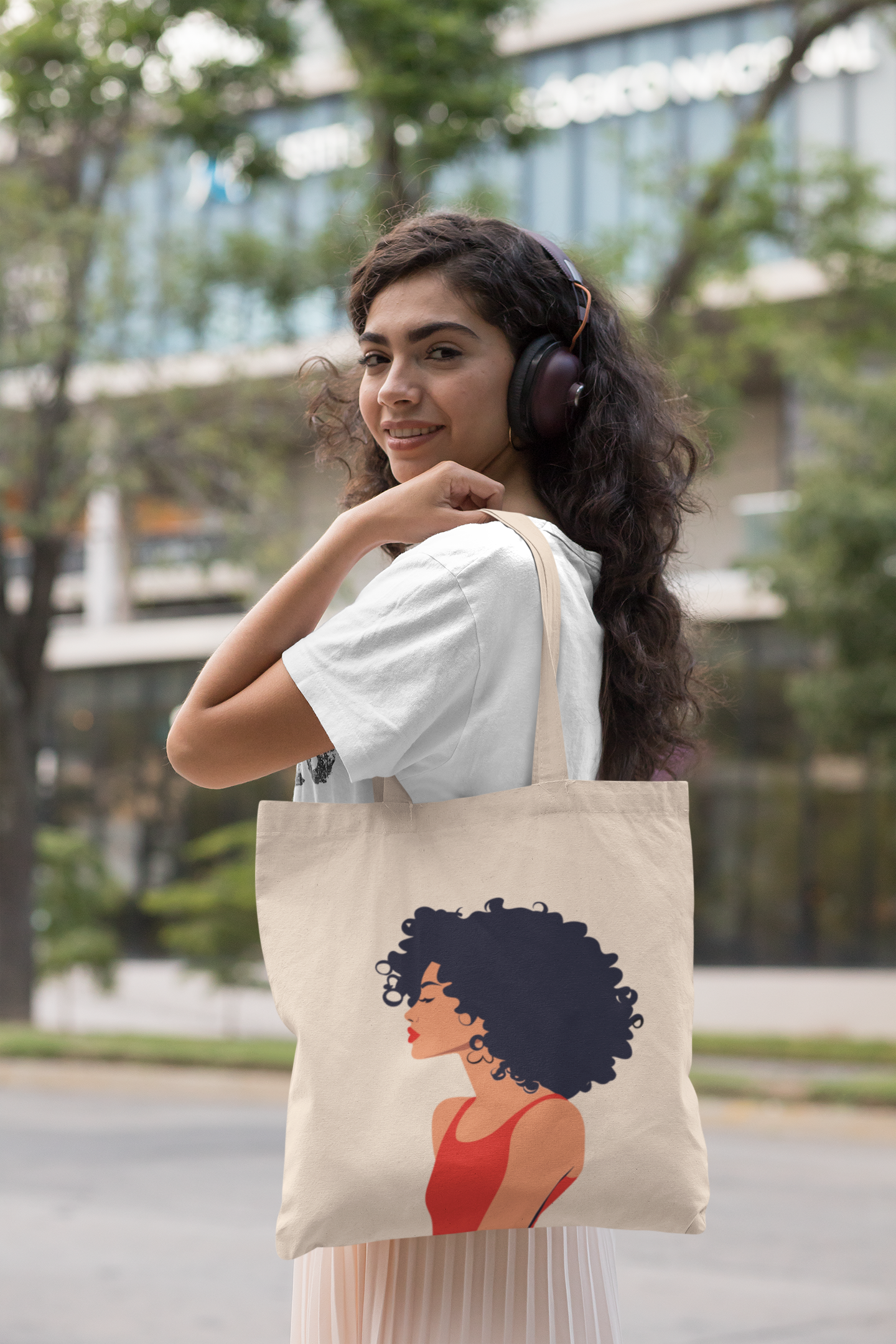 Afro Diva Cotton Canvas Tote Bag