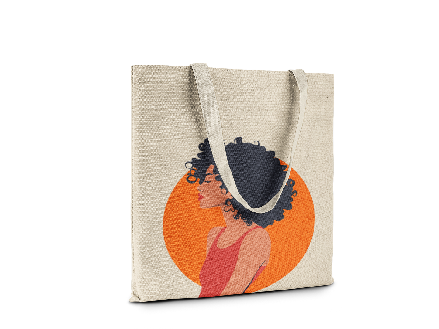 Afro Diva Cotton Canvas Tote Bag