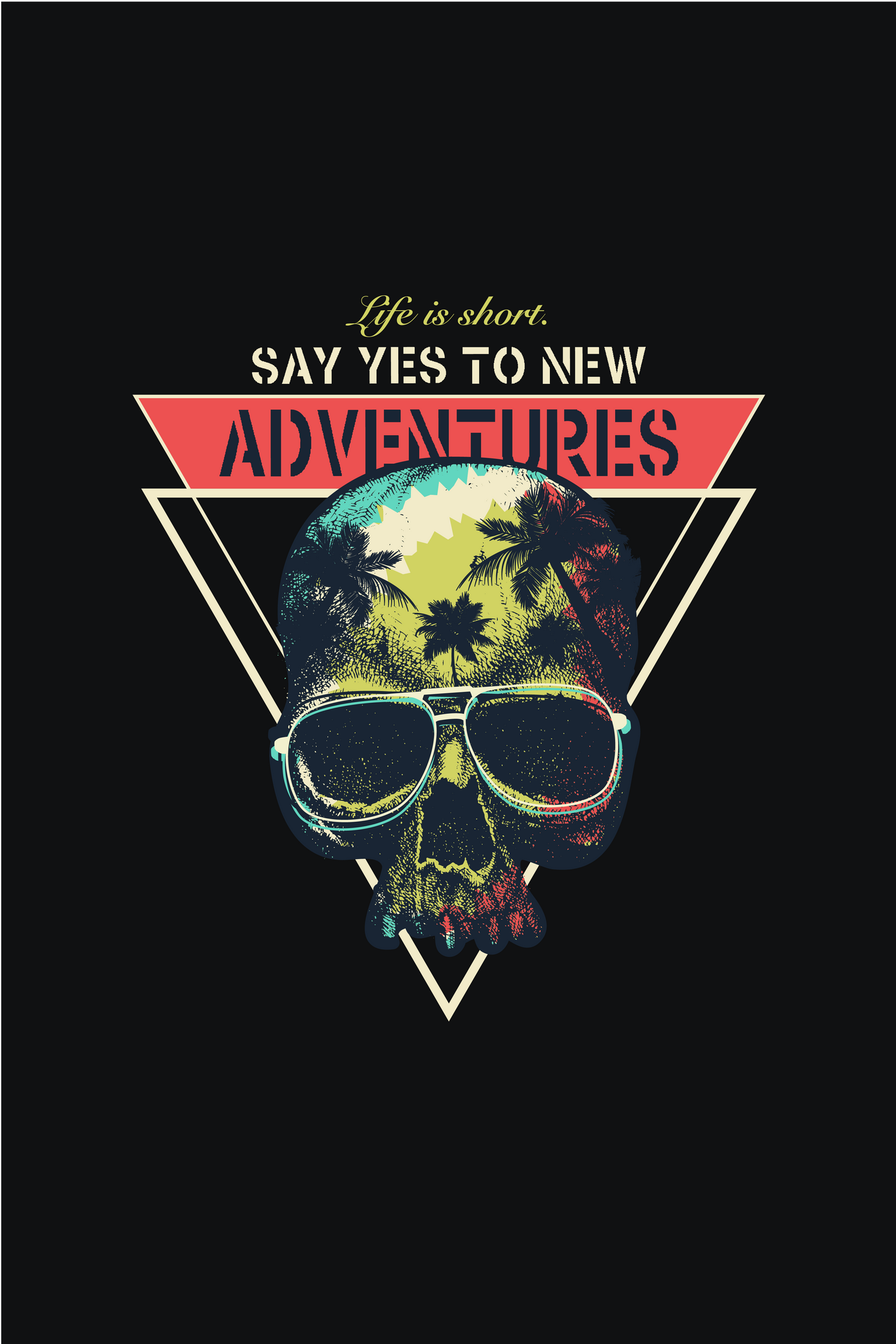 "Say Yes to Adventures" Skull Graphic T-Shirt – Explore Boldly