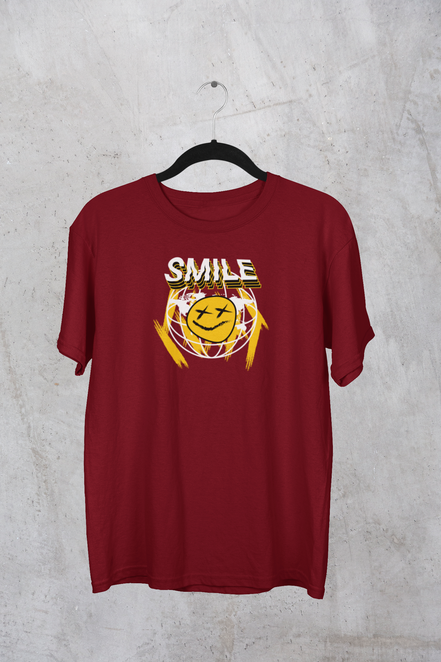 "Smile Through It" Grunge Graphic T-Shirt – Edgy Streetwear Style