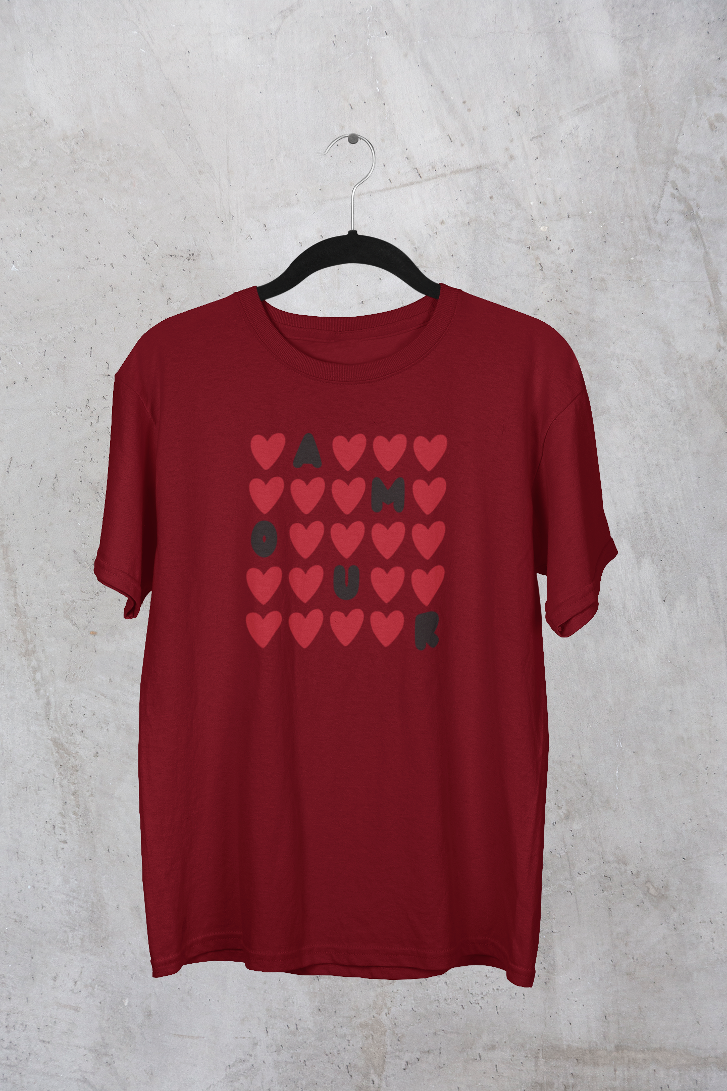 "Amour in Hearts" Love Graphic T-Shirt – Spread the Vibes