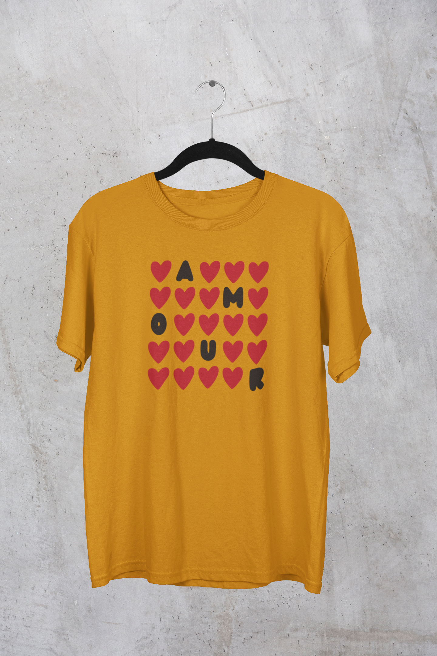 "Amour in Hearts" Love Graphic T-Shirt – Spread the Vibes