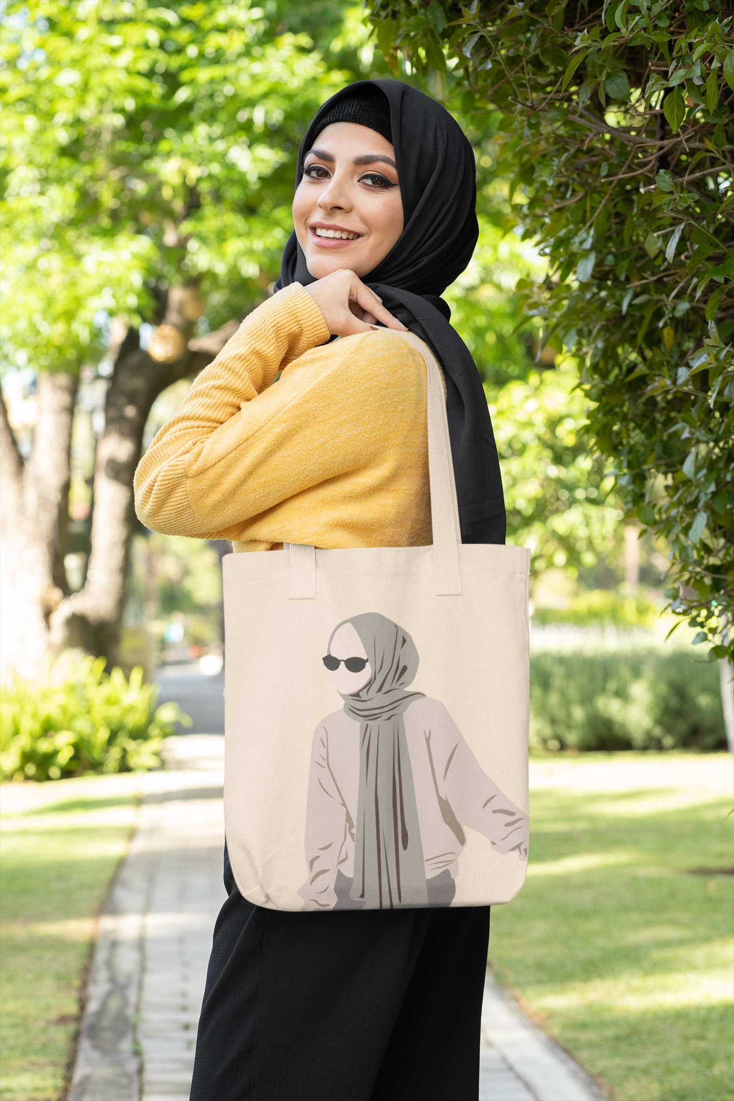 Urban Modesty Minimalist Hijabi Tote Bag - Grey