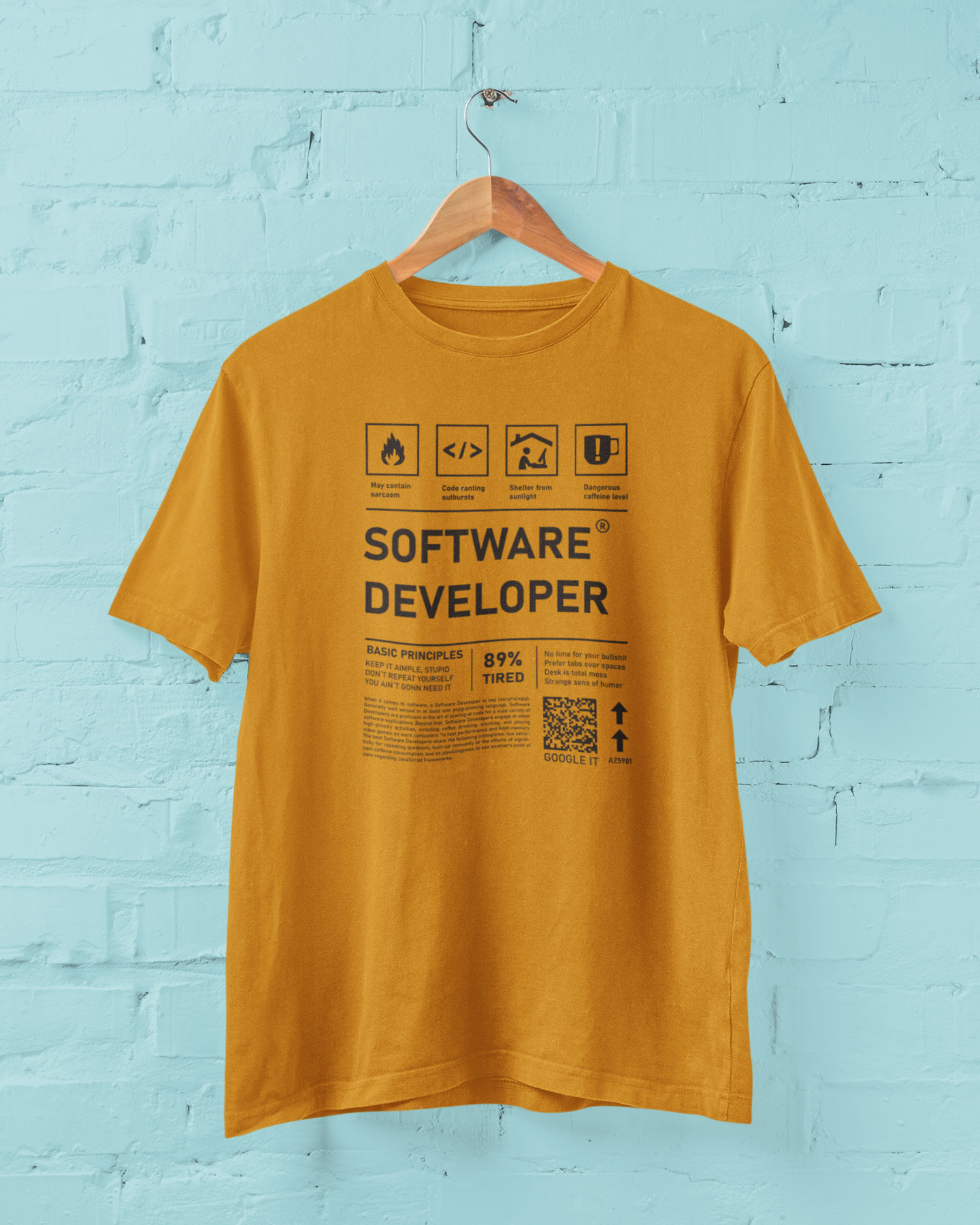 "Software Developer Nutrition Facts" Funny Geek T-Shirt – Code Life Edition