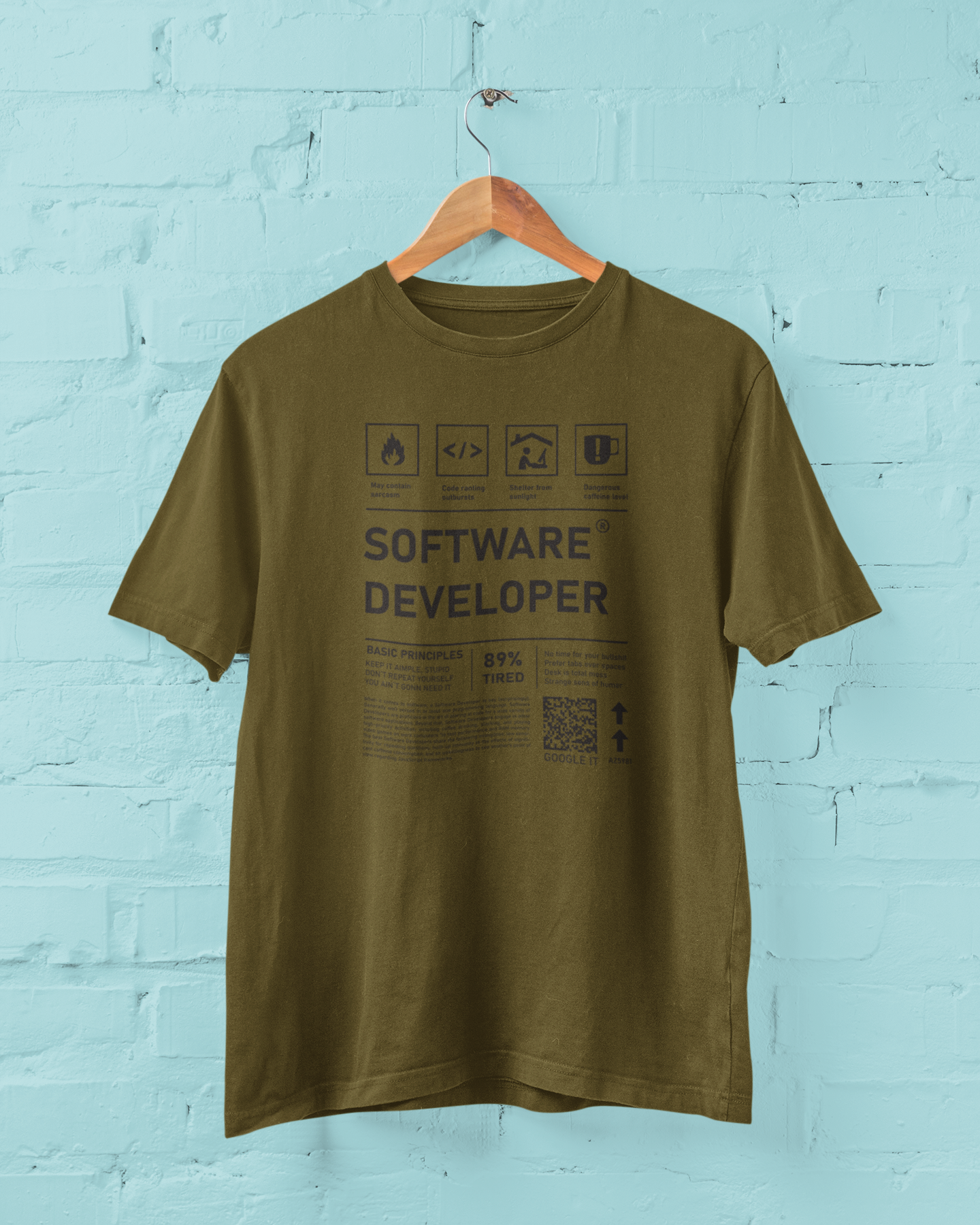 "Software Developer Nutrition Facts" Funny Geek T-Shirt – Code Life Edition