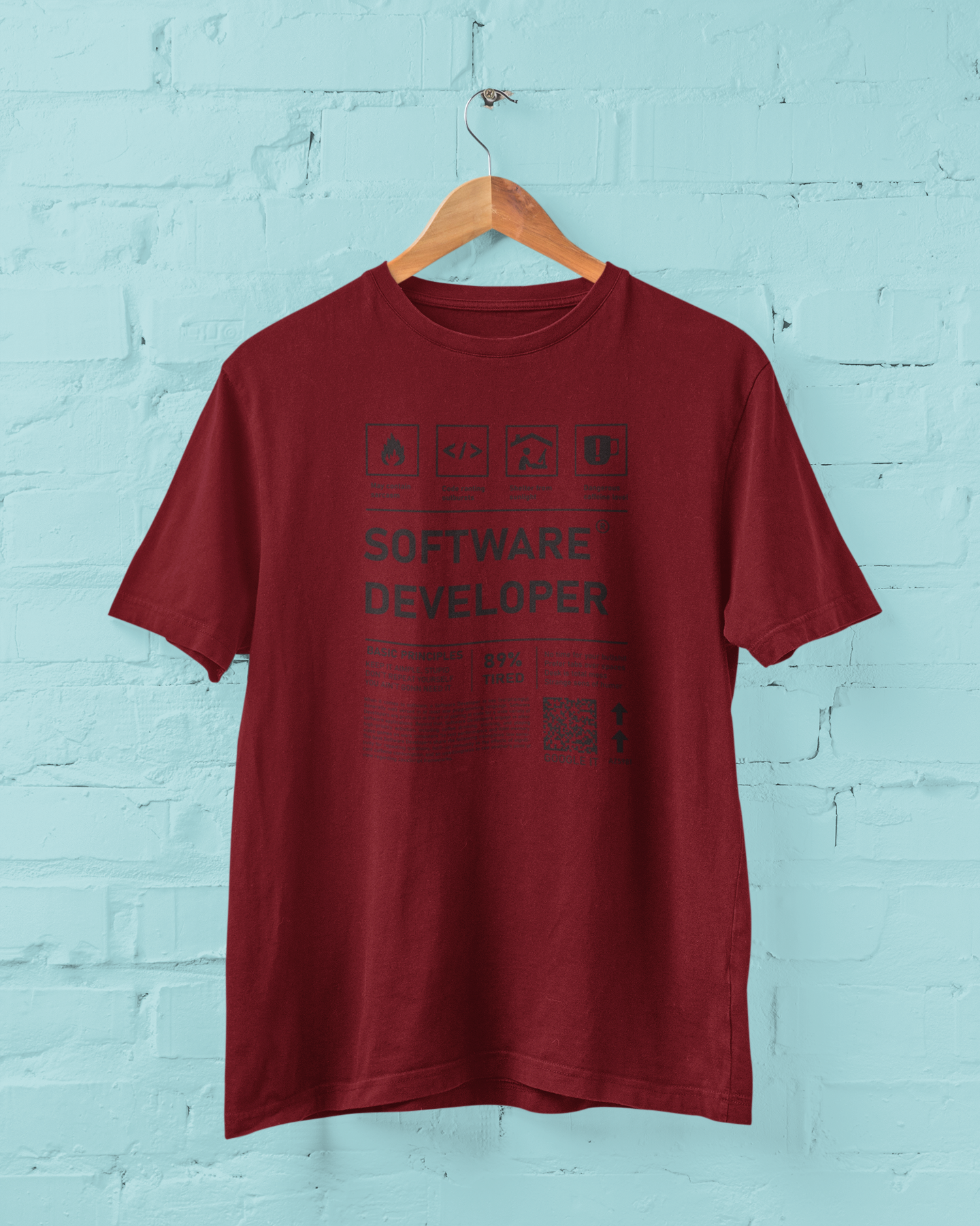 "Software Developer Nutrition Facts" Funny Geek T-Shirt – Code Life Edition