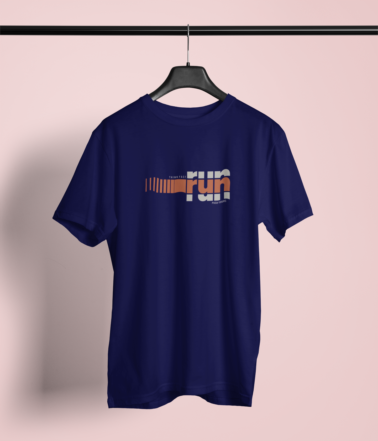 "Think Fast, Run Faster" Athletic Graphic T-Shirt