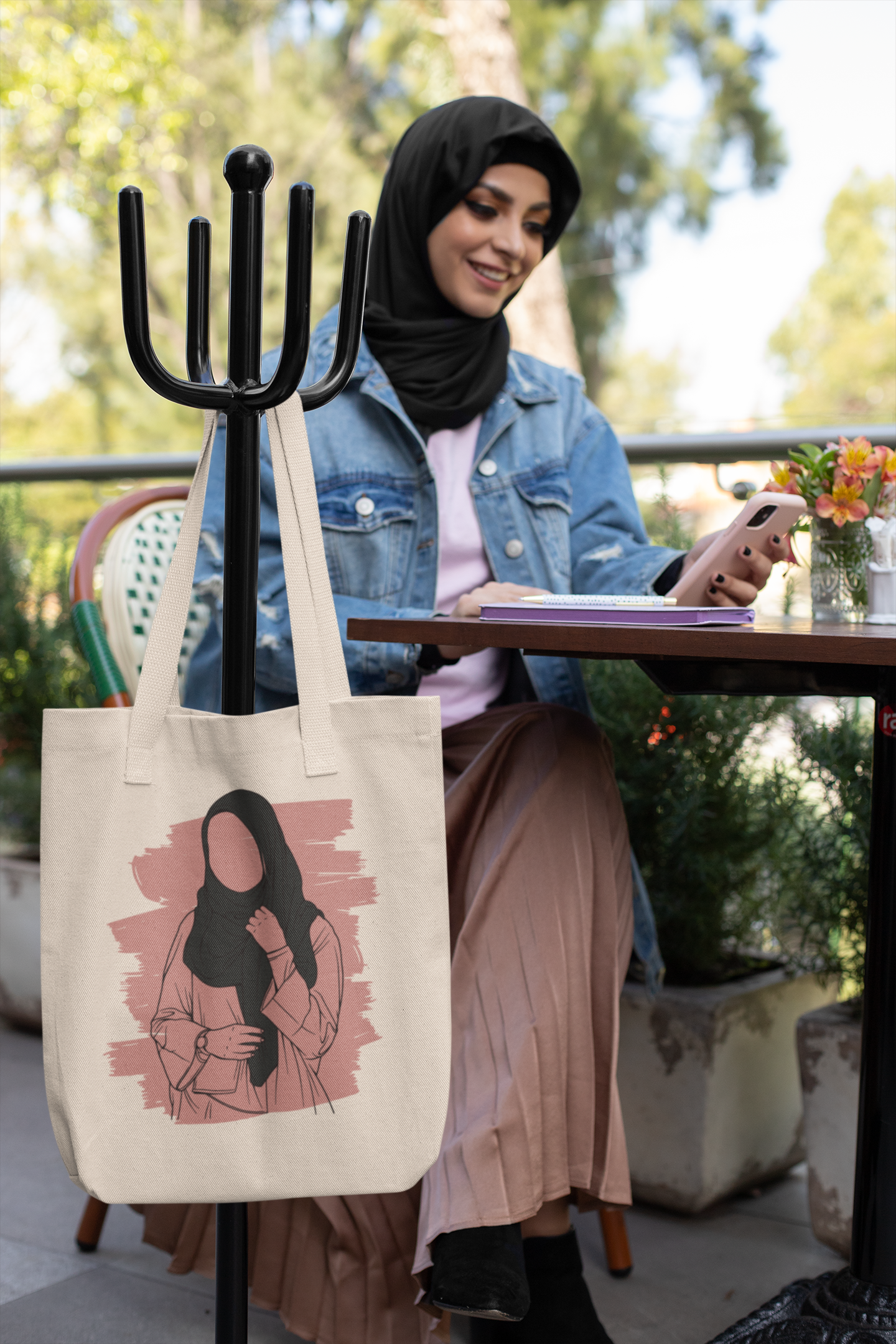 Urban Modesty Minimalist Hijabi Tote Bag - Pink