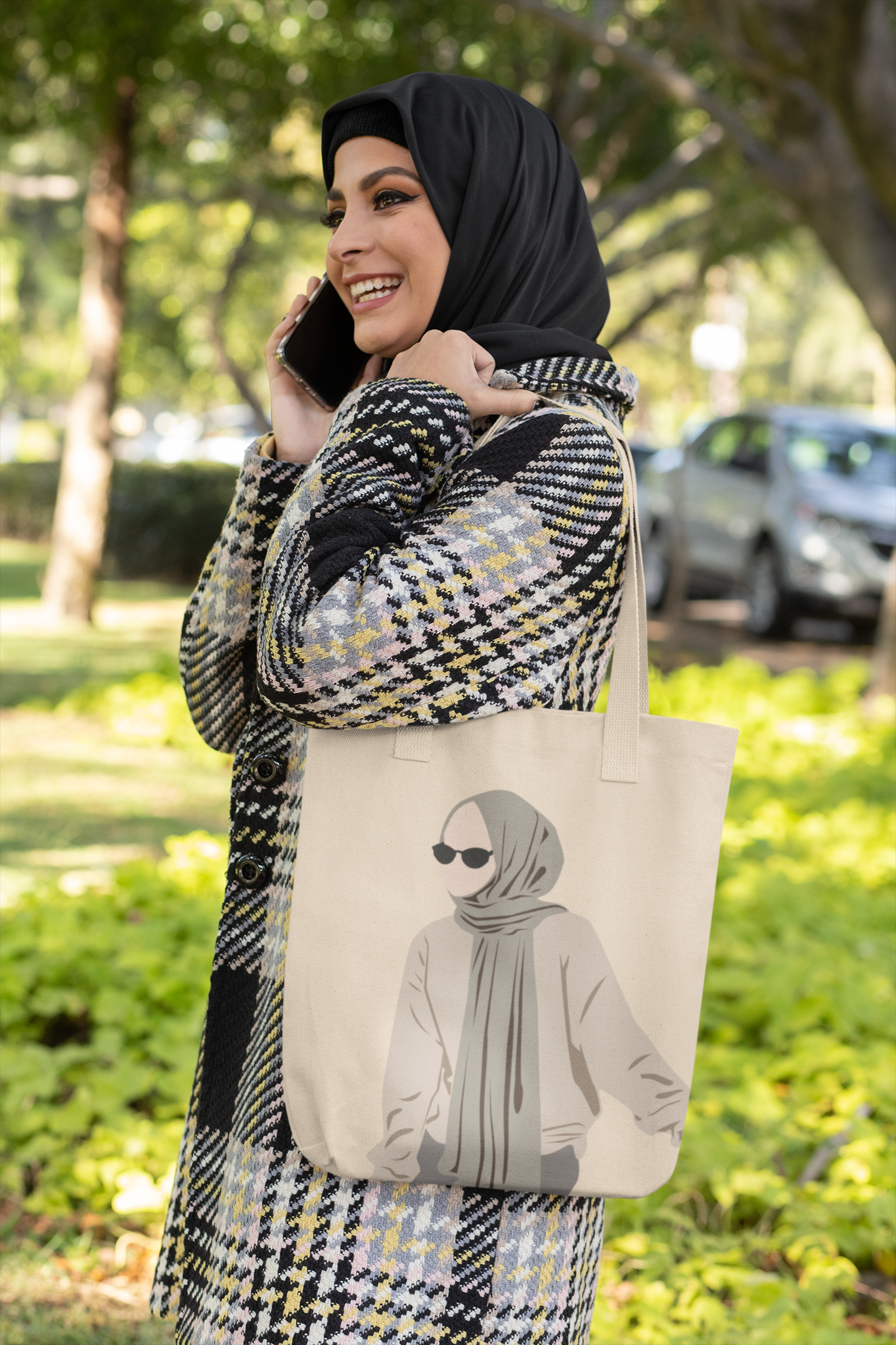 Urban Modesty Minimalist Hijabi Tote Bag - Grey