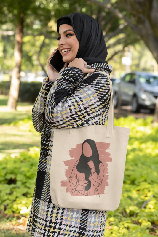 Urban Modesty Minimalist Hijabi Tote Bag - Pink