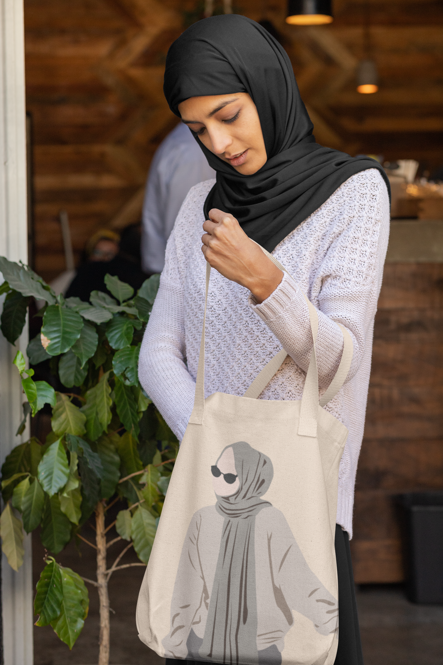 Urban Modesty Minimalist Hijabi Tote Bag - Grey
