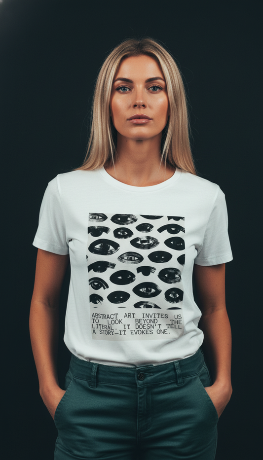 Abstract Eyes Graphic T-Shirt – Modern Art Statement Tee