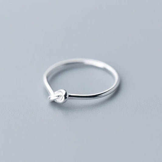 Silver Knot Tying Ring | Multiple Sizes