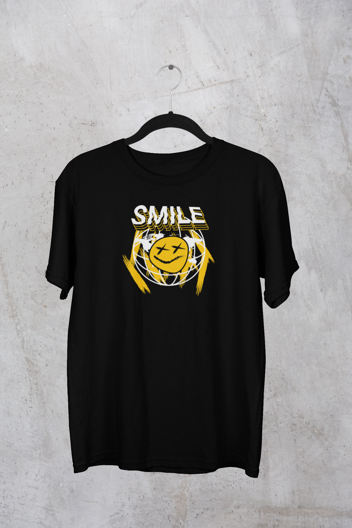 "Smile Through It" Grunge Graphic T-Shirt – Edgy Streetwear Style