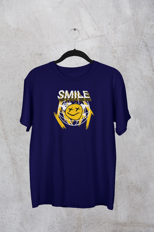 "Smile Through It" Grunge Graphic T-Shirt – Edgy Streetwear Style