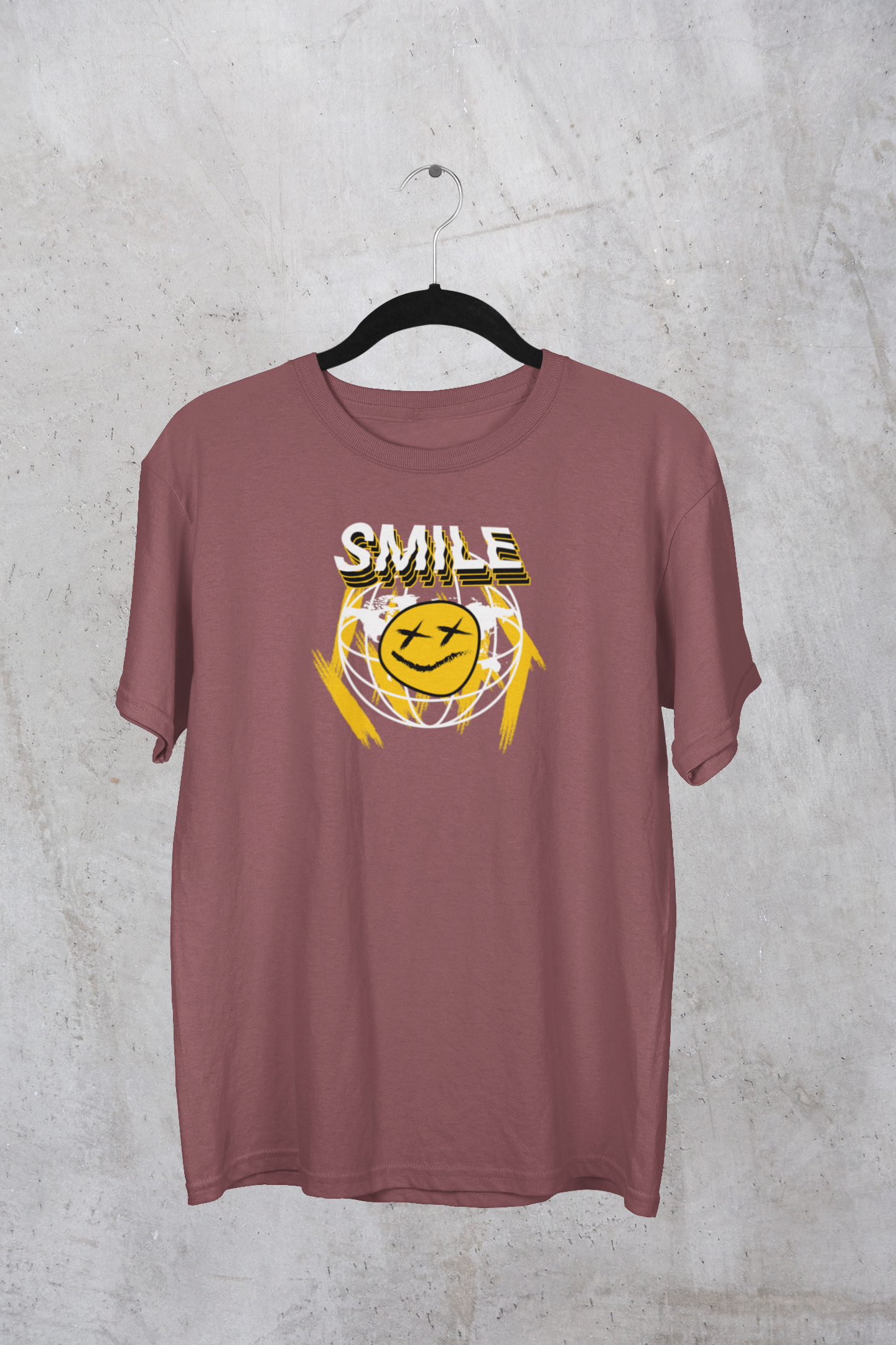 "Smile Through It" Grunge Graphic T-Shirt – Edgy Streetwear Style