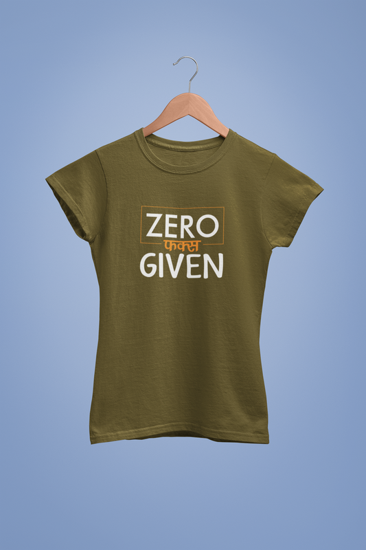 "Zero F*cks Given" Bold Graphic T-Shirt – Desi Attitude Edition