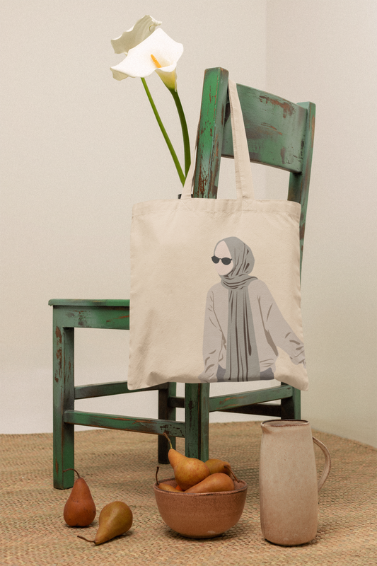 Urban Modesty Minimalist Hijabi Tote Bag - Grey