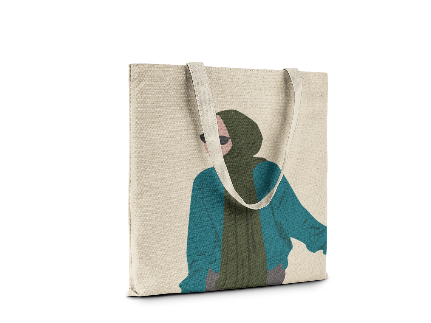 Urban Modesty Minimalist Hijabi Tote Bag - Blue