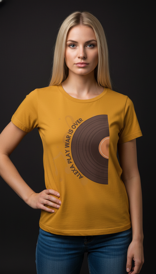 “Alexa, Play War Is Over” Graphic T-Shirt – Retro Vinyl Art Tee