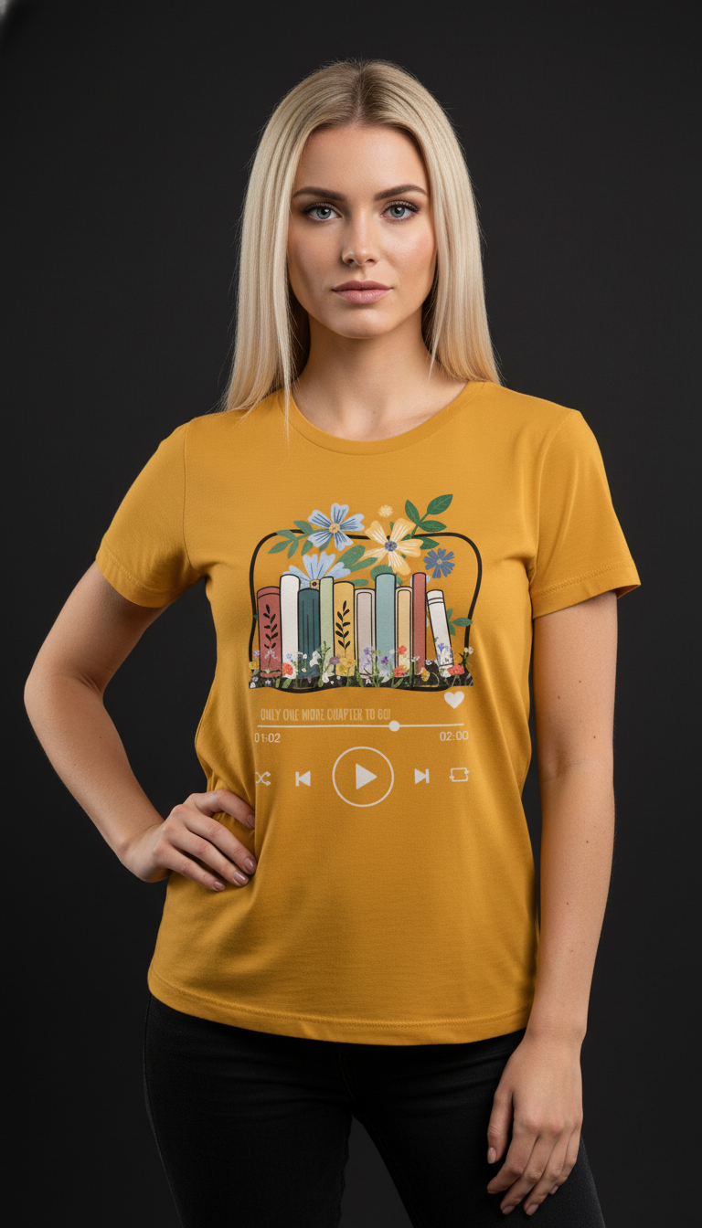 Book Lover Cotton T-Shirt for Women | Reading Graphic Tee