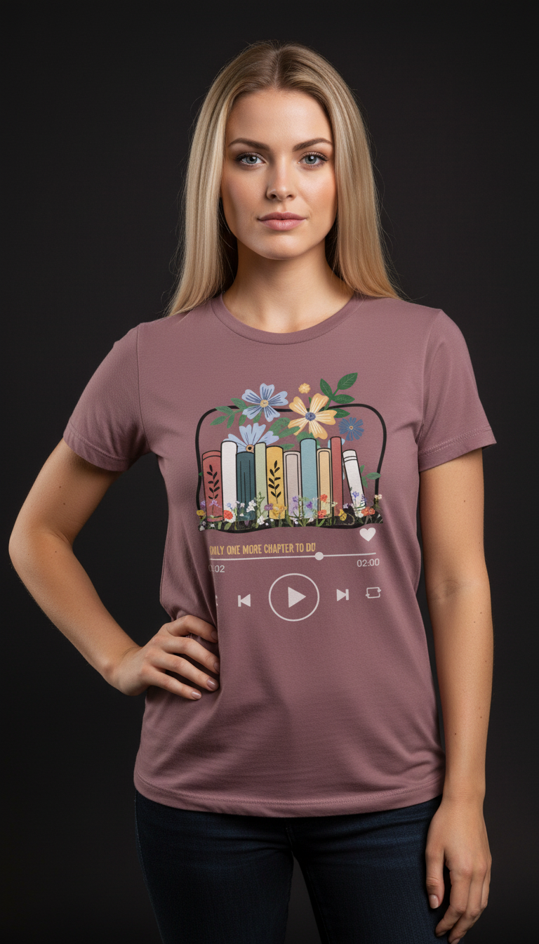 Book Lover Cotton T-Shirt for Women | Reading Graphic Tee