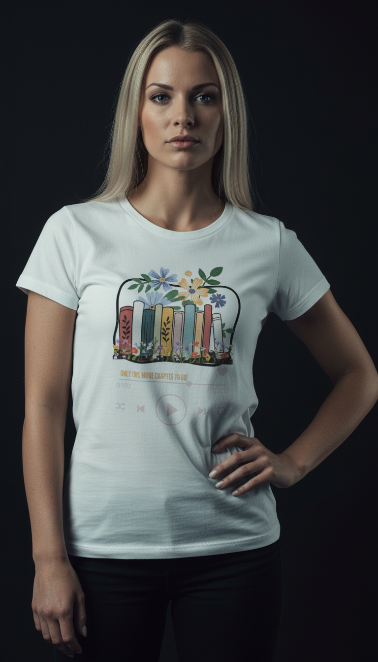 Book Lover Cotton T-Shirt for Women | Reading Graphic Tee