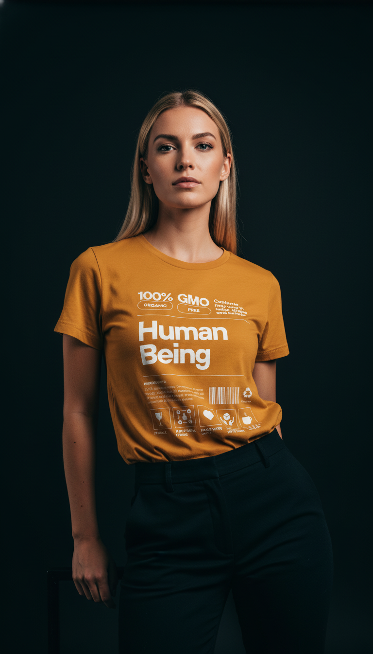 Human Being Cotton T-Shirt for Women | Statement Graphic Tee