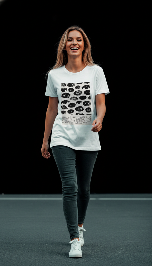 Abstract Eyes Graphic T-Shirt – Modern Art Statement Tee