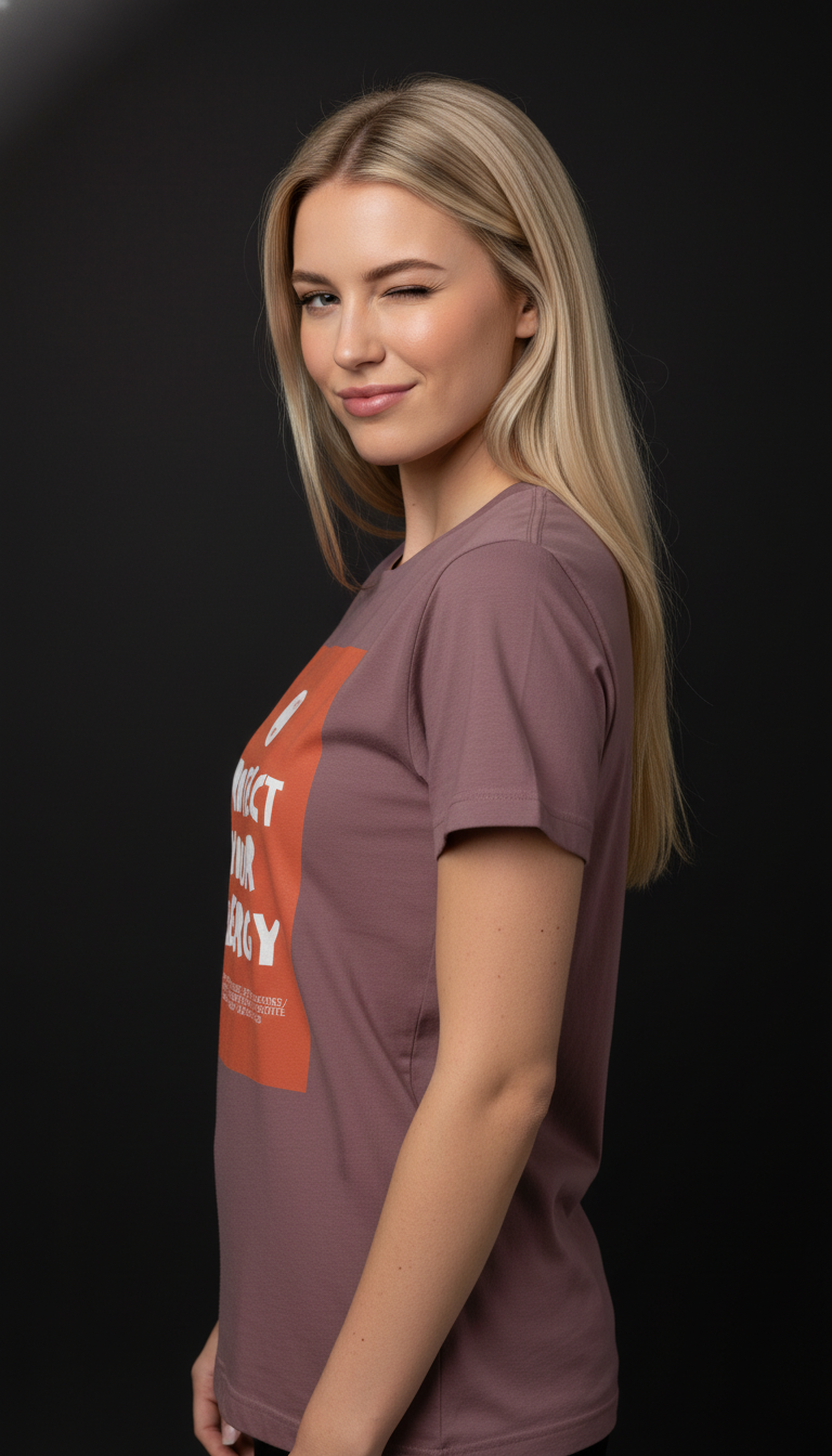 Protect Your Energy Cotton T-Shirt for Women | Motivational Graphic Tee