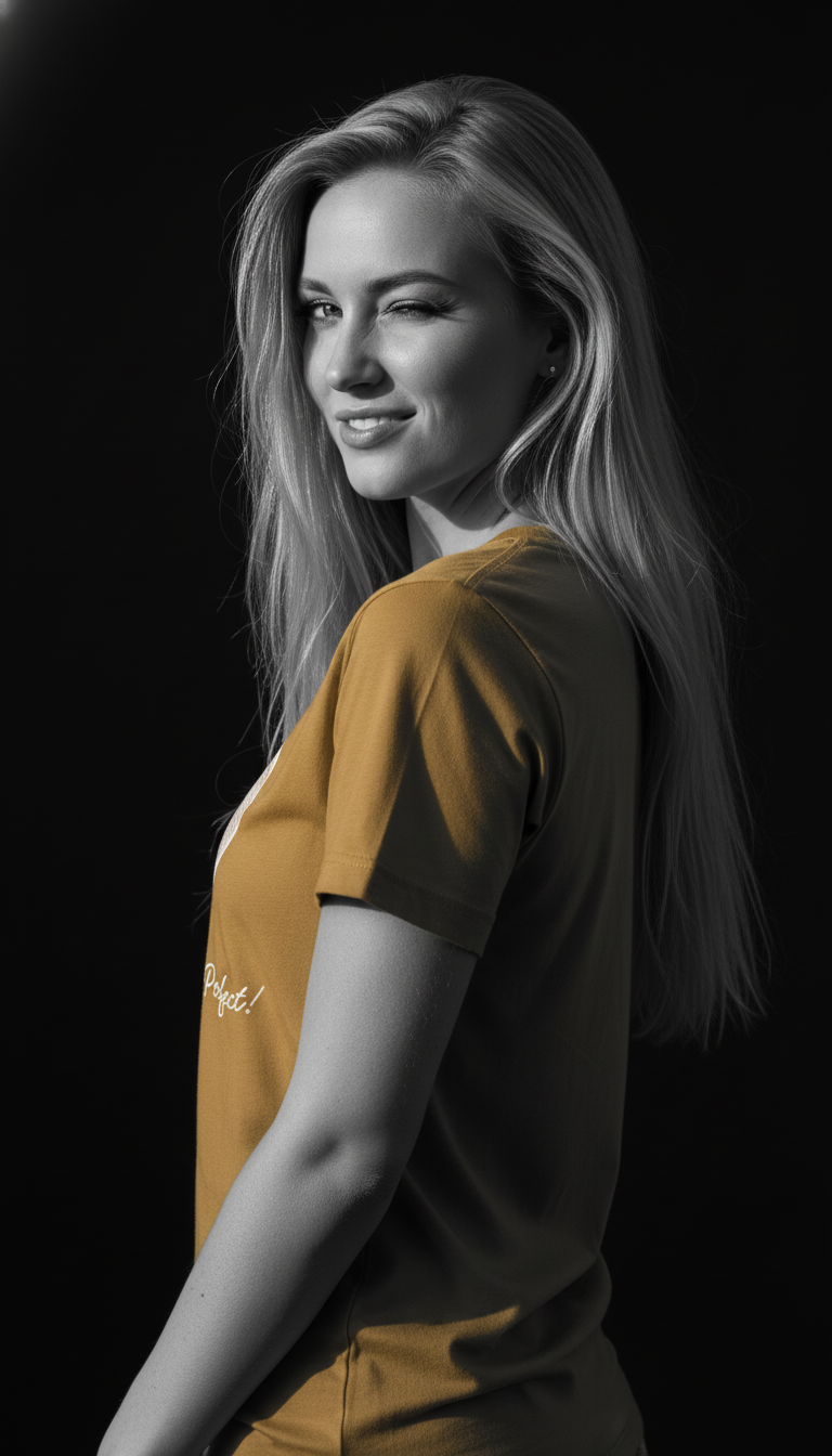 “Be Real Not Perfect” Motivational Heart Print Mustard for Women