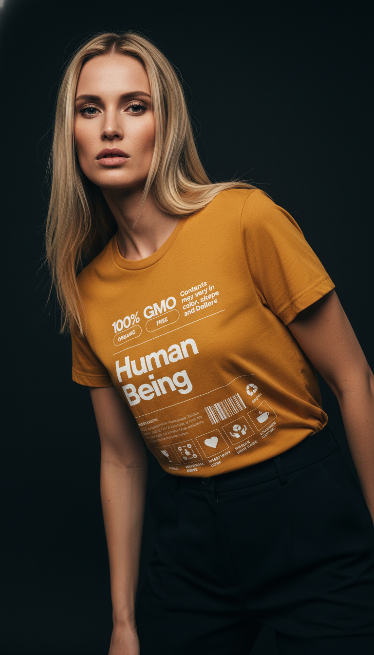 Human Being Cotton T-Shirt for Women | Statement Graphic Tee