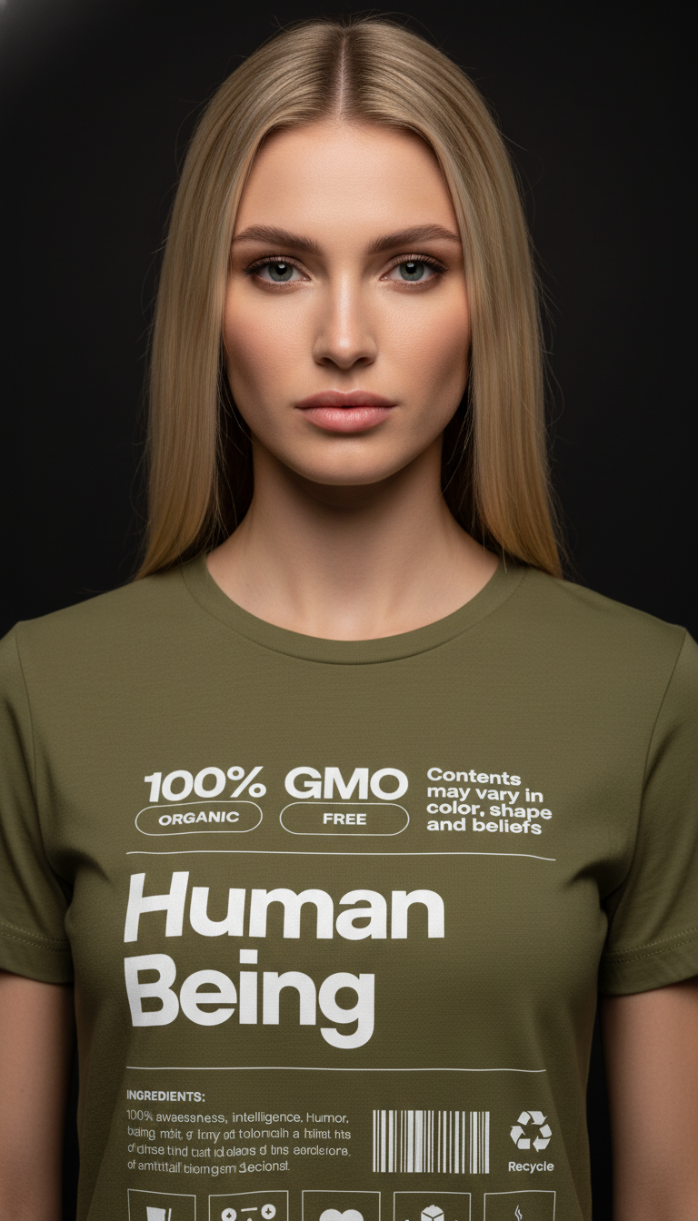 Human Being Cotton T-Shirt for Women | Statement Graphic Tee