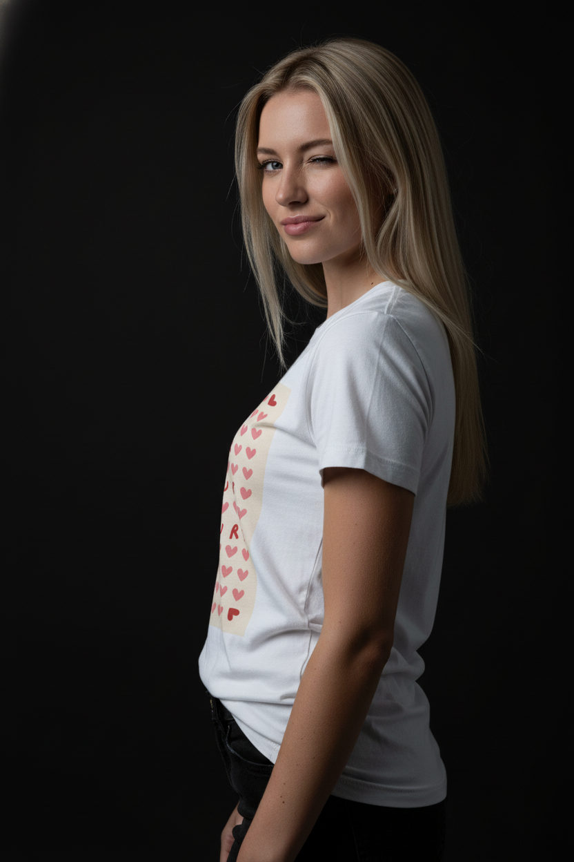 Amour Pour Toujours Cotton T-Shirt for Women | Love Graphic Tee