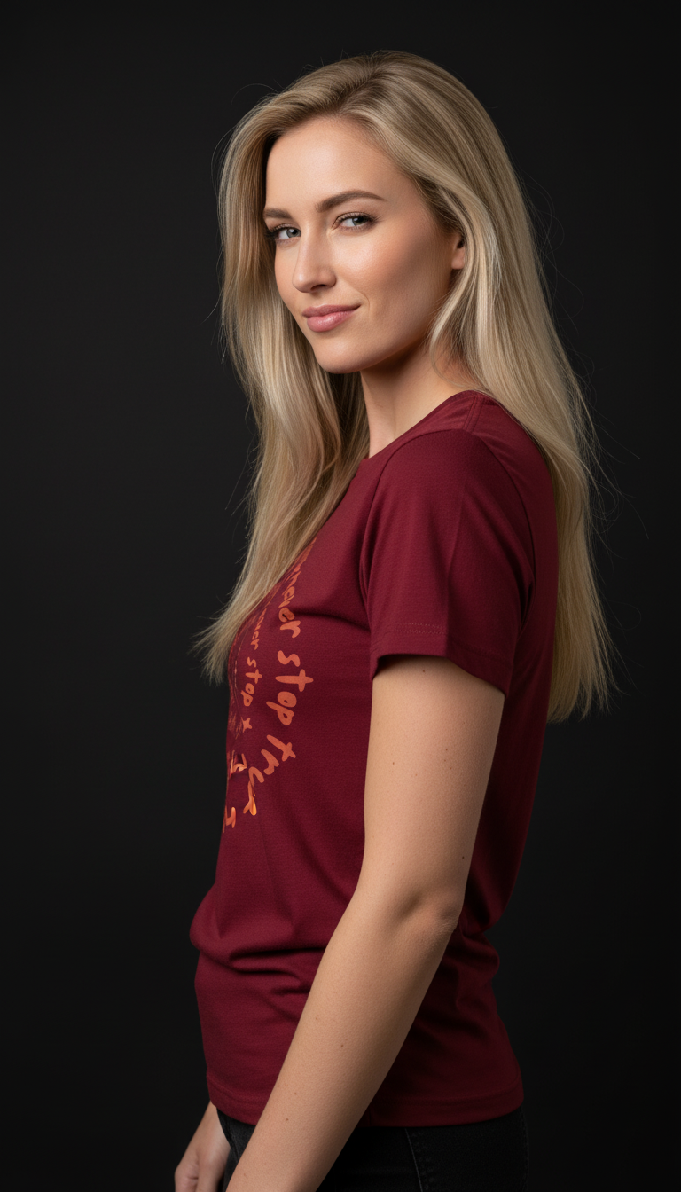 Never Stop Trying Cotton T-Shirt for Women | Motivational Graphic Tee