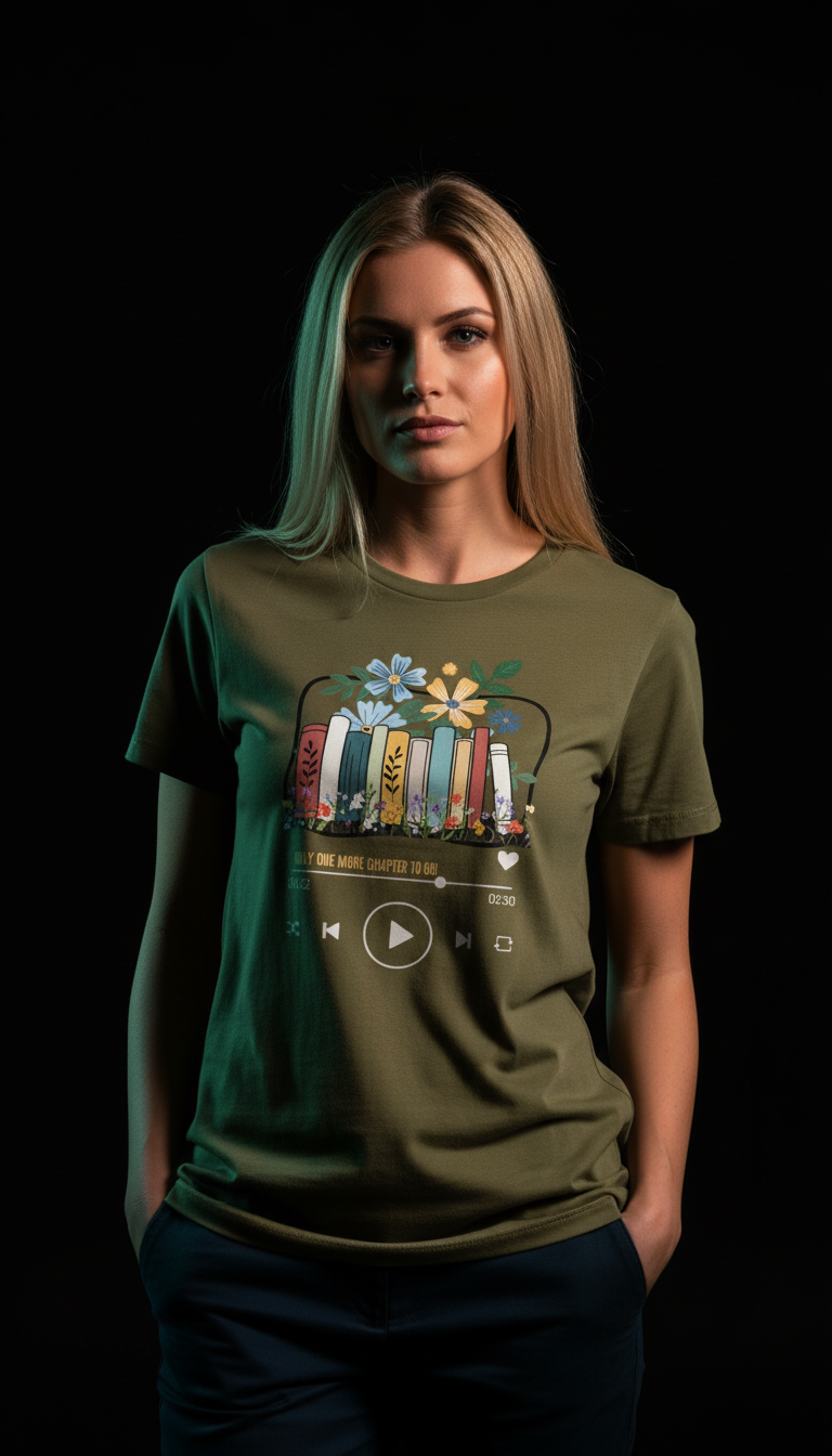 Book Lover Cotton T-Shirt for Women | Reading Graphic Tee