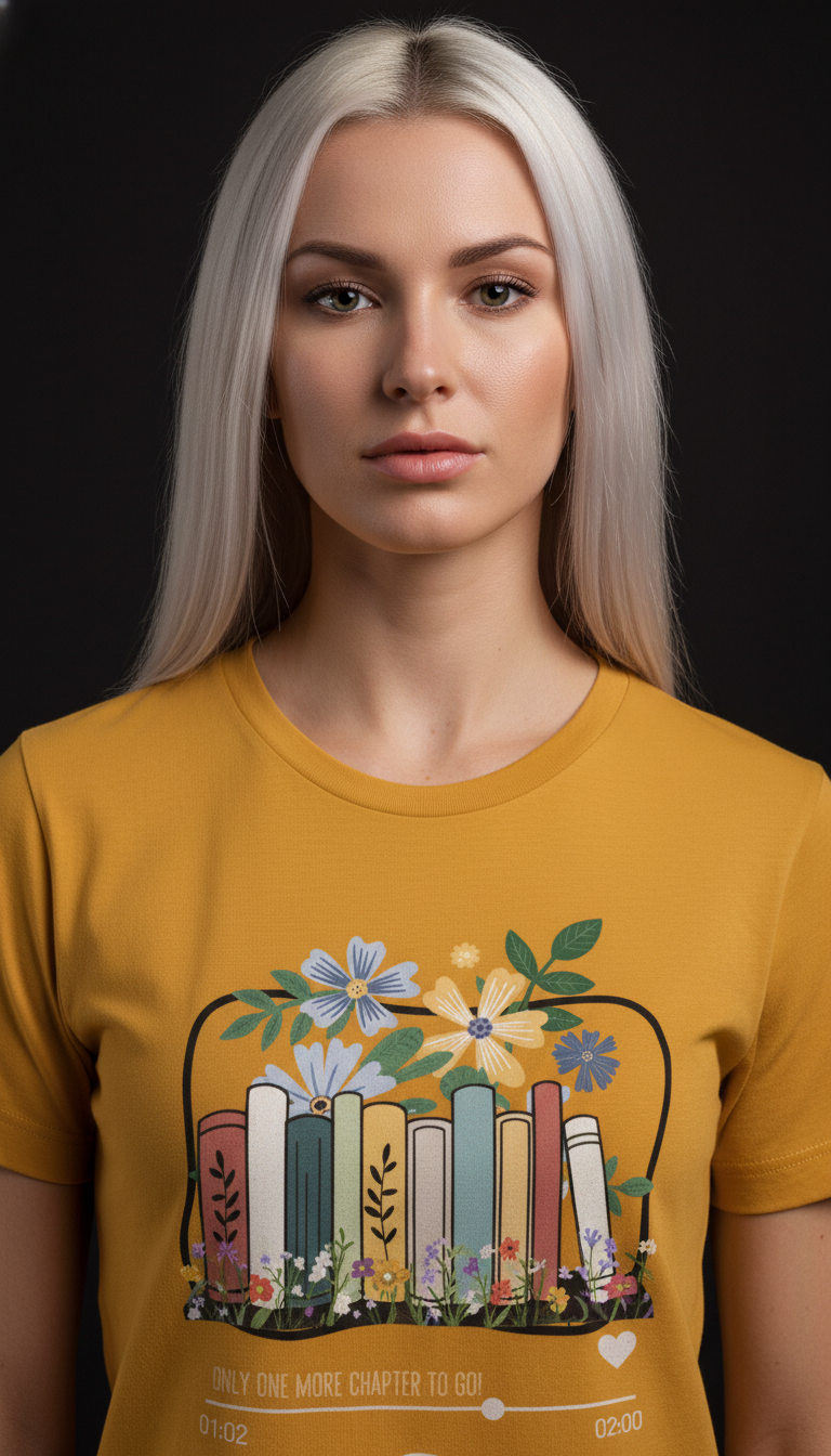 Book Lover Cotton T-Shirt for Women | Reading Graphic Tee