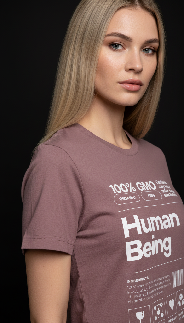 Human Being Cotton T-Shirt for Women | Statement Graphic Tee