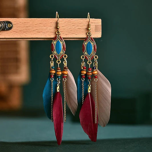 Colorful Feather Earrings | Multiple Colors