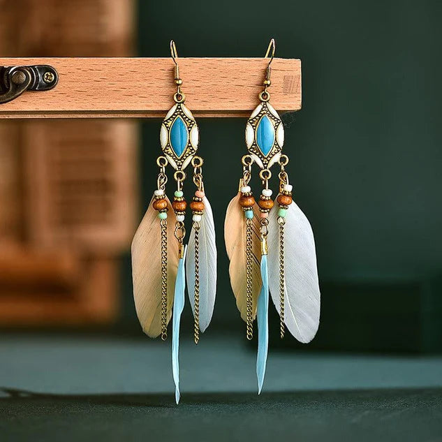 Colorful Feather Earrings | Multiple Colors