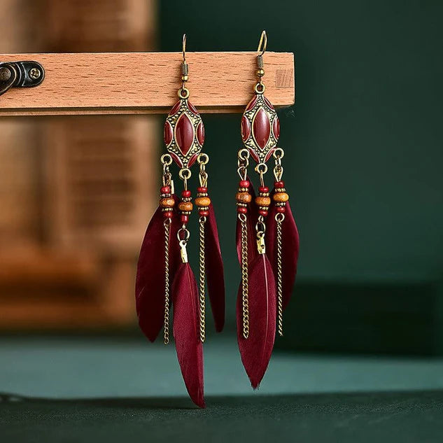 Colorful Feather Earrings | Multiple Colors