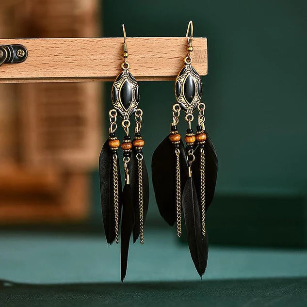 Colorful Feather Earrings | Multiple Colors