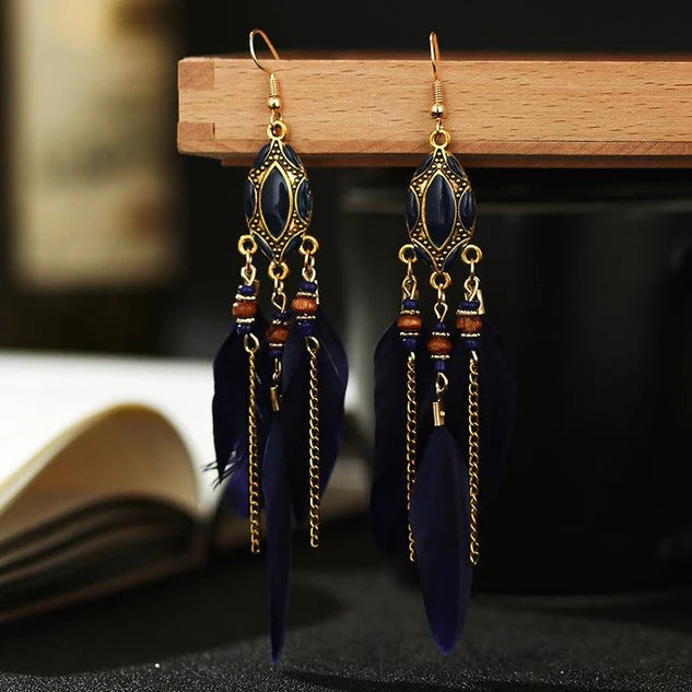 Colorful Feather Earrings | Multiple Colors