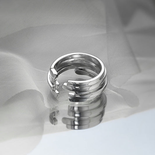 Multi Layer Silver Ring | Multiple Size